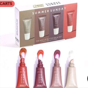 Lip Butter Balm Set - Cream, Brown, Red